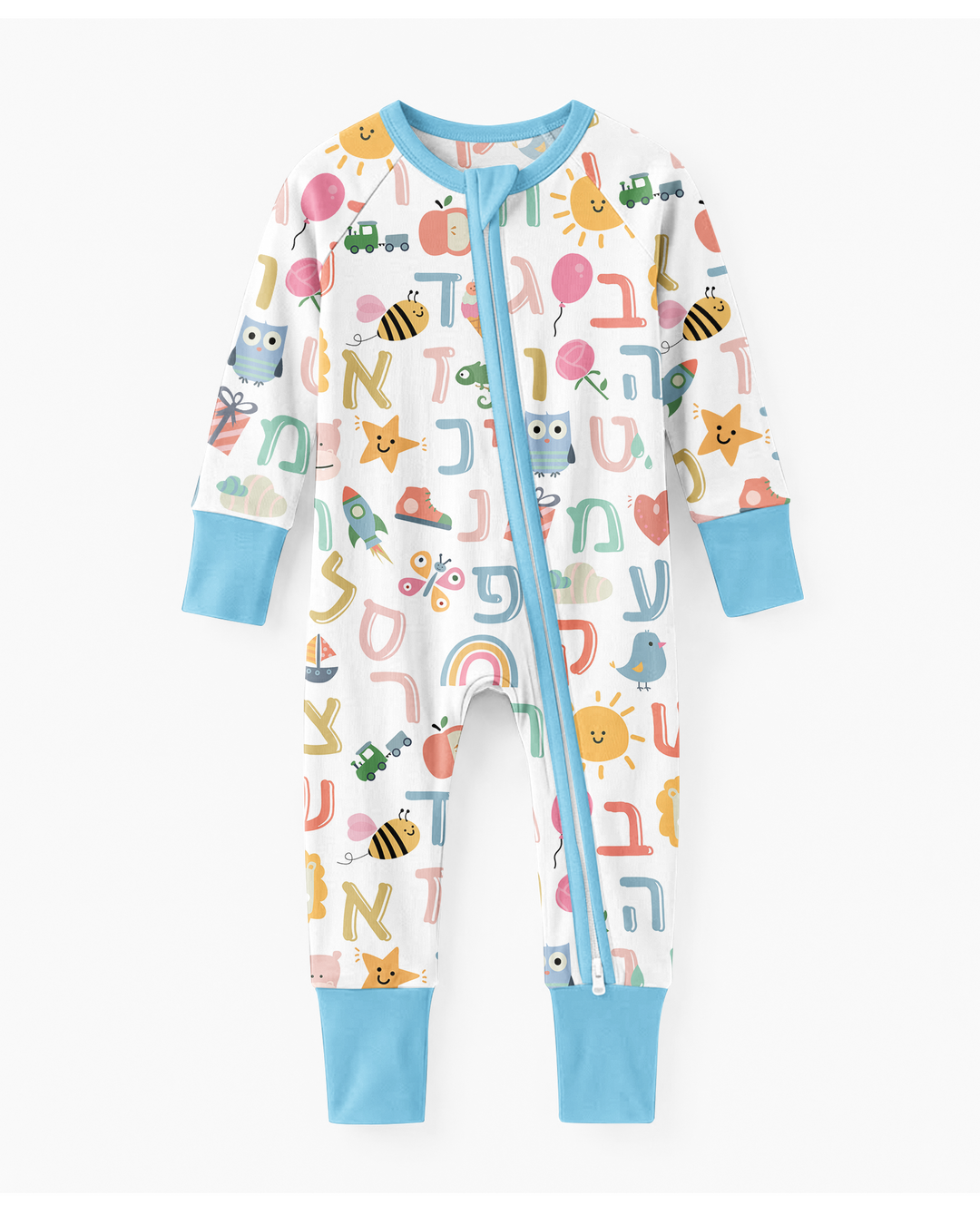 Hebrew Alphabet Bamboo Convertible Zippy