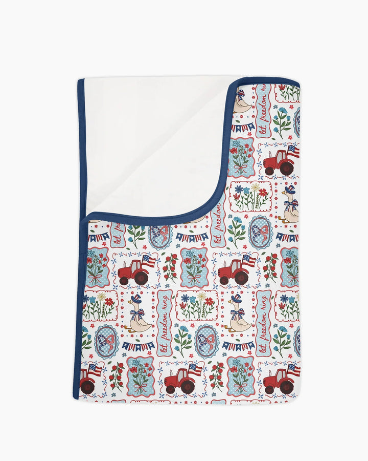Patriotic USA Silly Goose Family Matching Bamboo Blanket