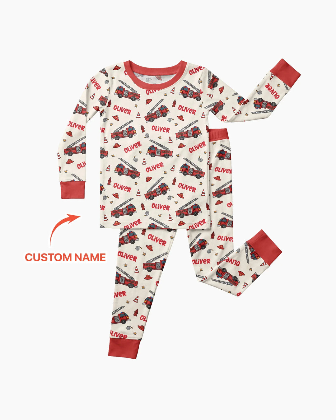 Conjunto de pijama de dos piezas de bambú con mangas largas, plantilla PERSONALIZADA