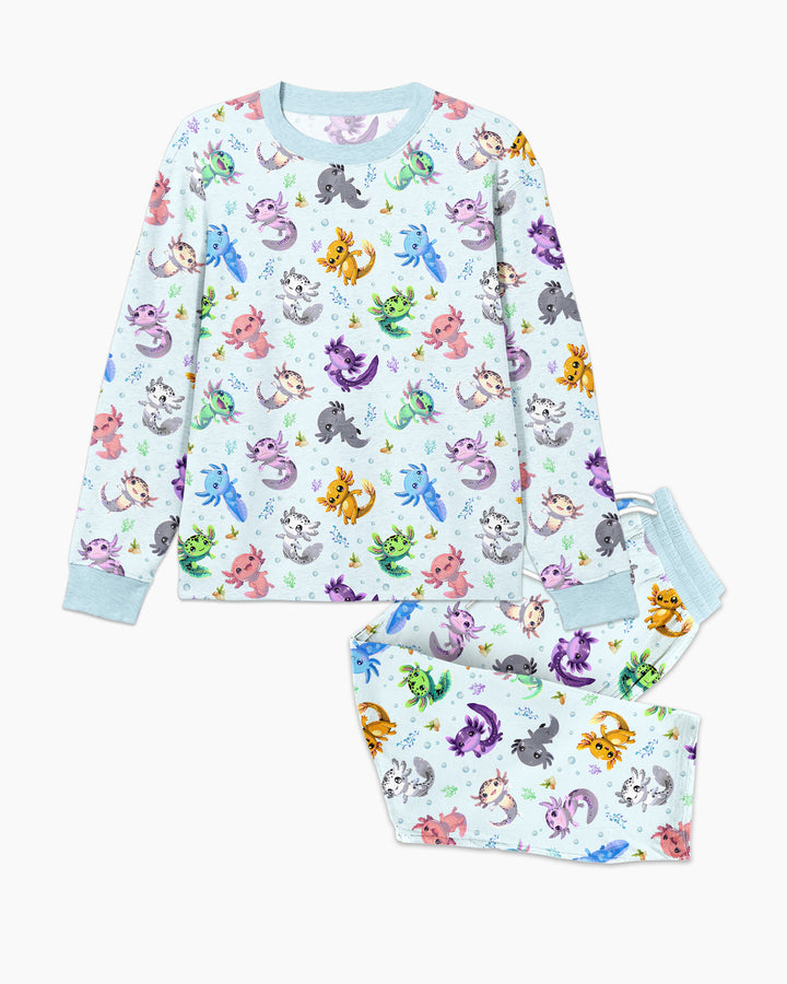I Love You Axolotl Bamboo Men's Pajama Set