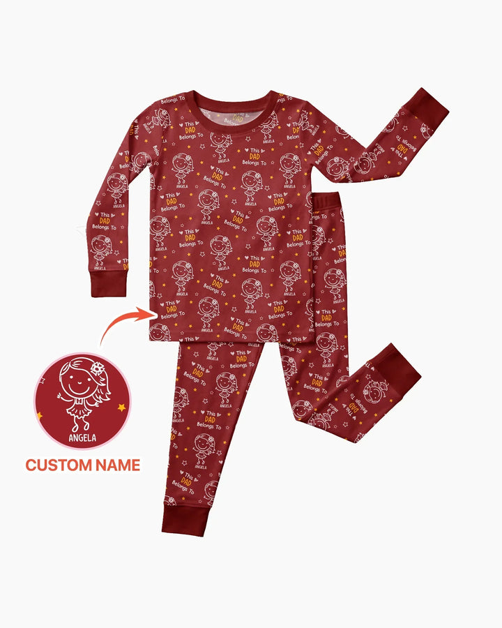 Zweiteiliges Langarm-Pyjama-Set mit Sommerfrüchten