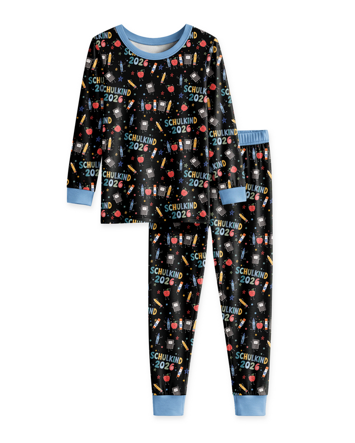 Conjunto de pijama de dos piezas de bambú de manga larga