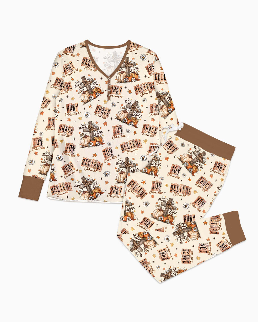 Plantilla de conjunto de pijama de mujer de bambú