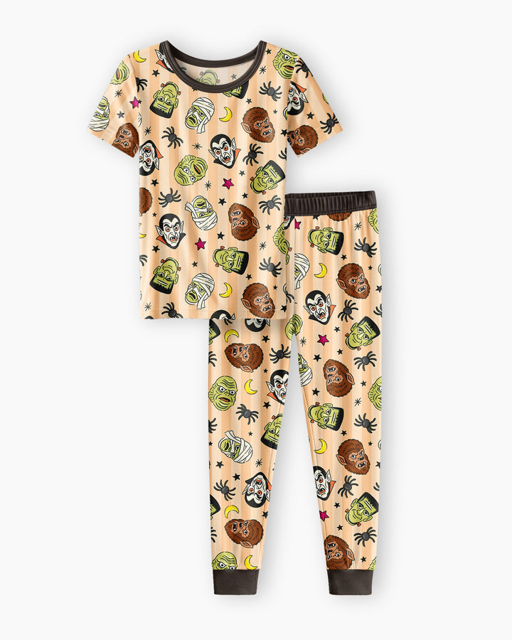 Conjunto de pijama de dos piezas de manga corta de bambú