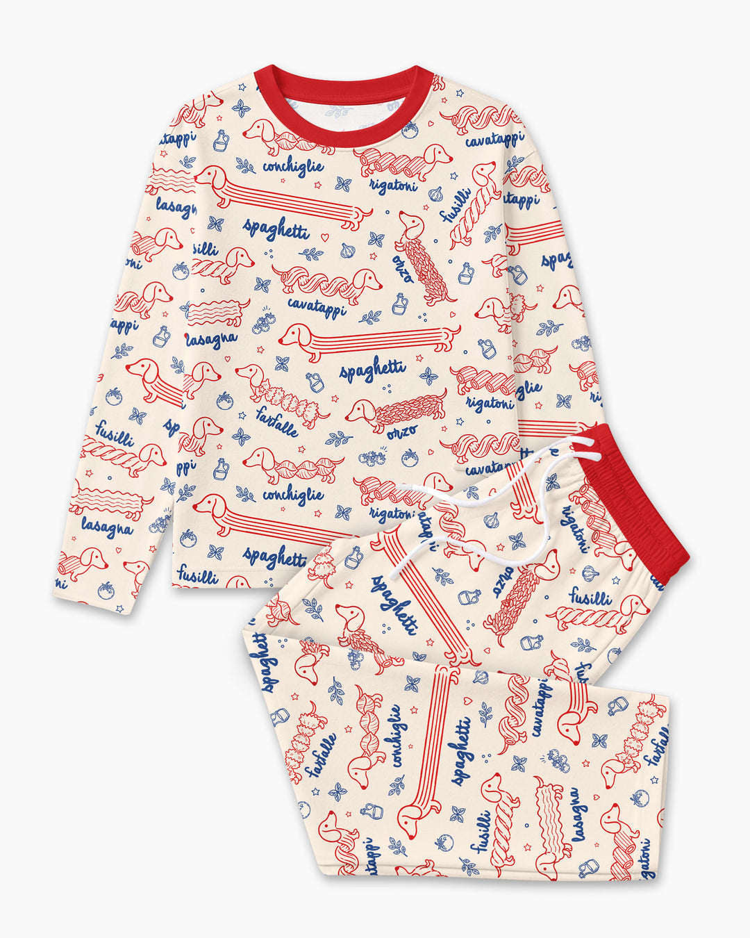 Dachshund Spagetti Bamboo Men's Pajama Set
