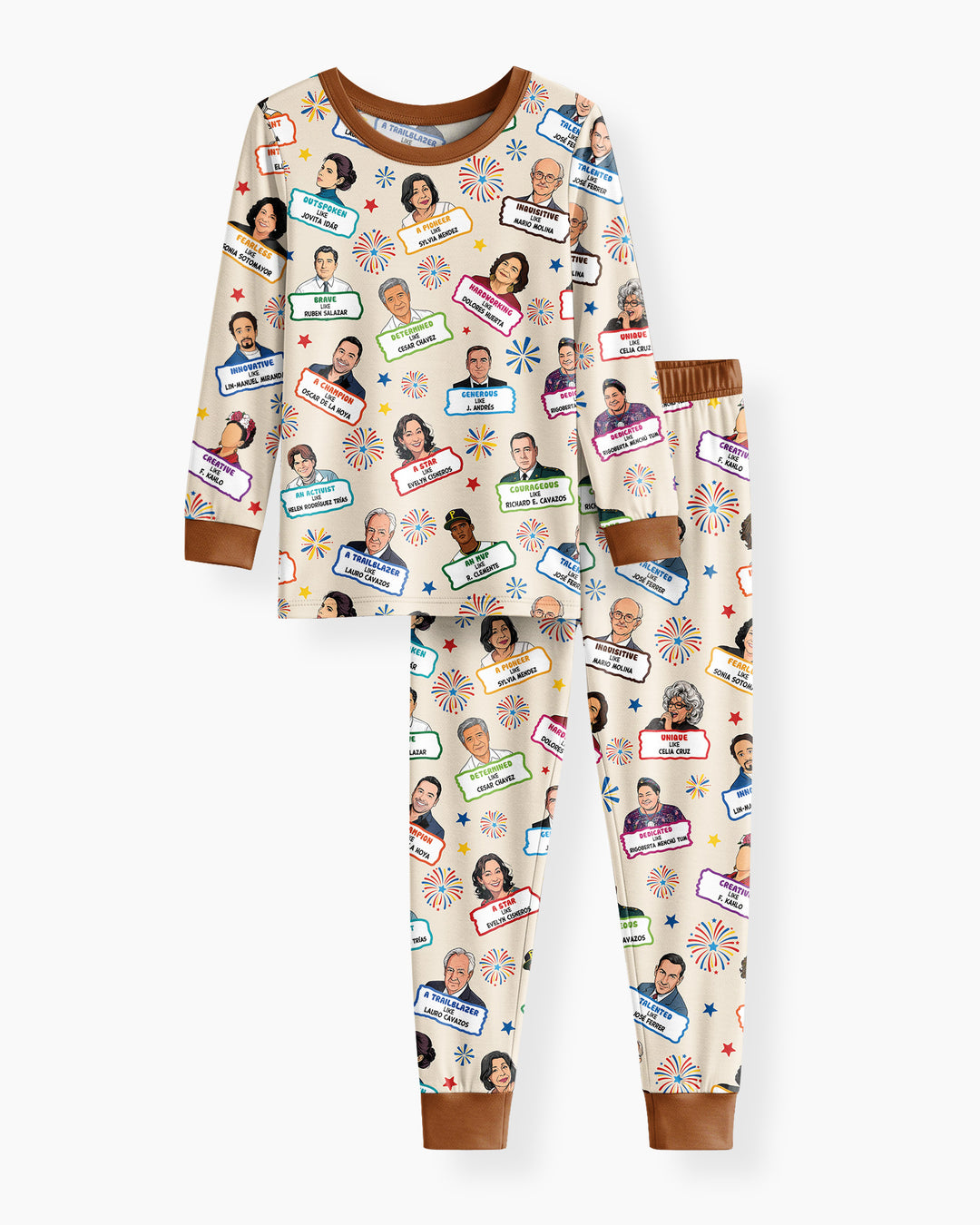Famous Latin American Hispanic Heritage Bamboo Two Piece Long Sleeve Pajama Set