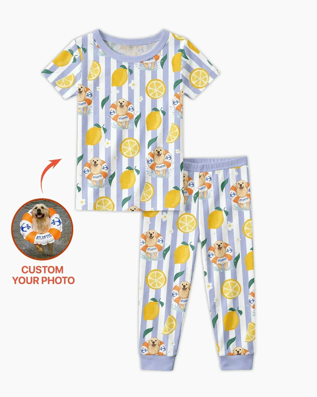 Zweiteiliges, kurzärmliges Pyjama-Set mit Marienkäfern