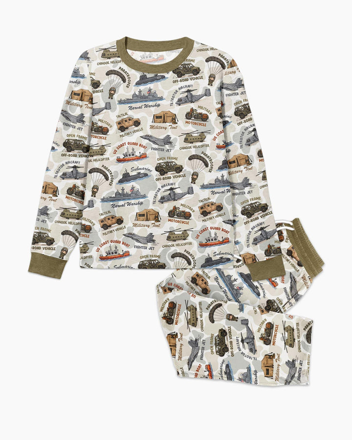 Little Hero Military Family Matching Bamboo Men's Pajama Set