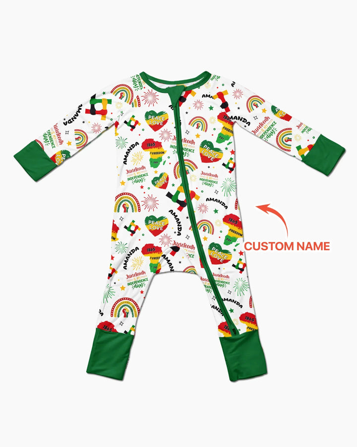 Custom Name Juneteenth Is My Independence Day Bamboo Convertible Zippy