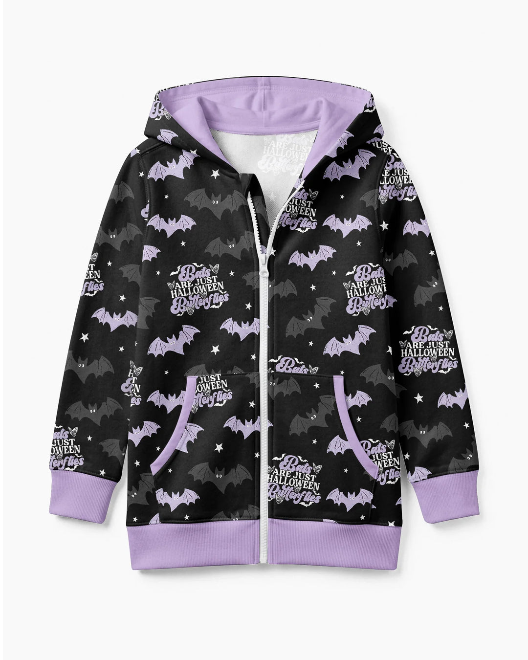 Halloween Butterflies Bamboo Zip Hoodie