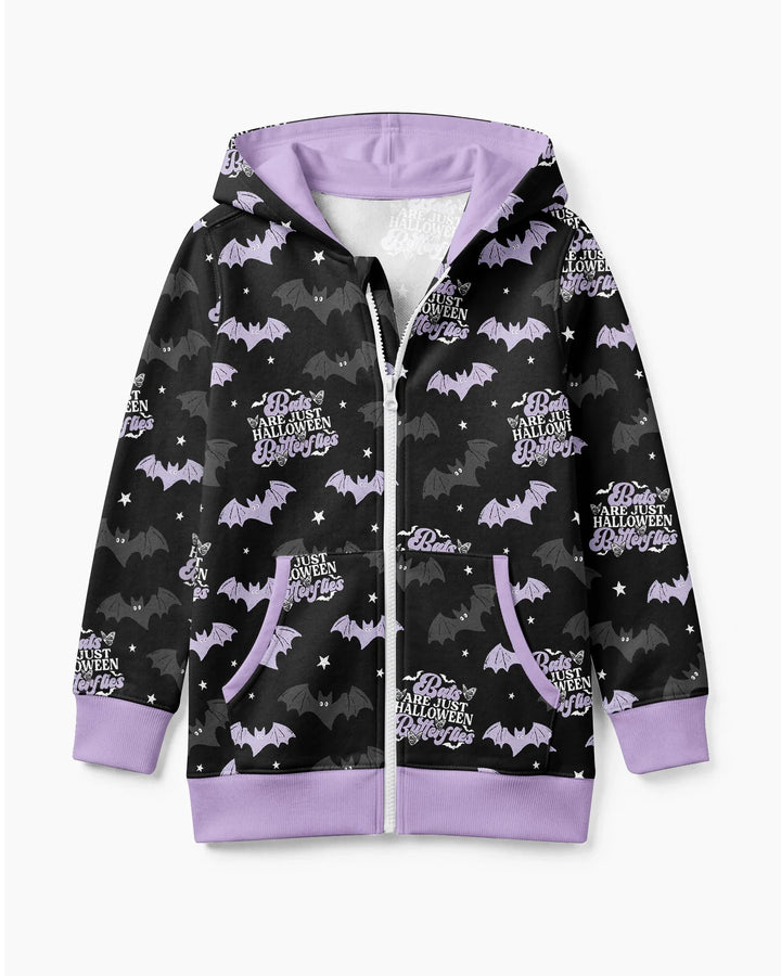 Halloween Butterflies Bamboo Zip Hoodie