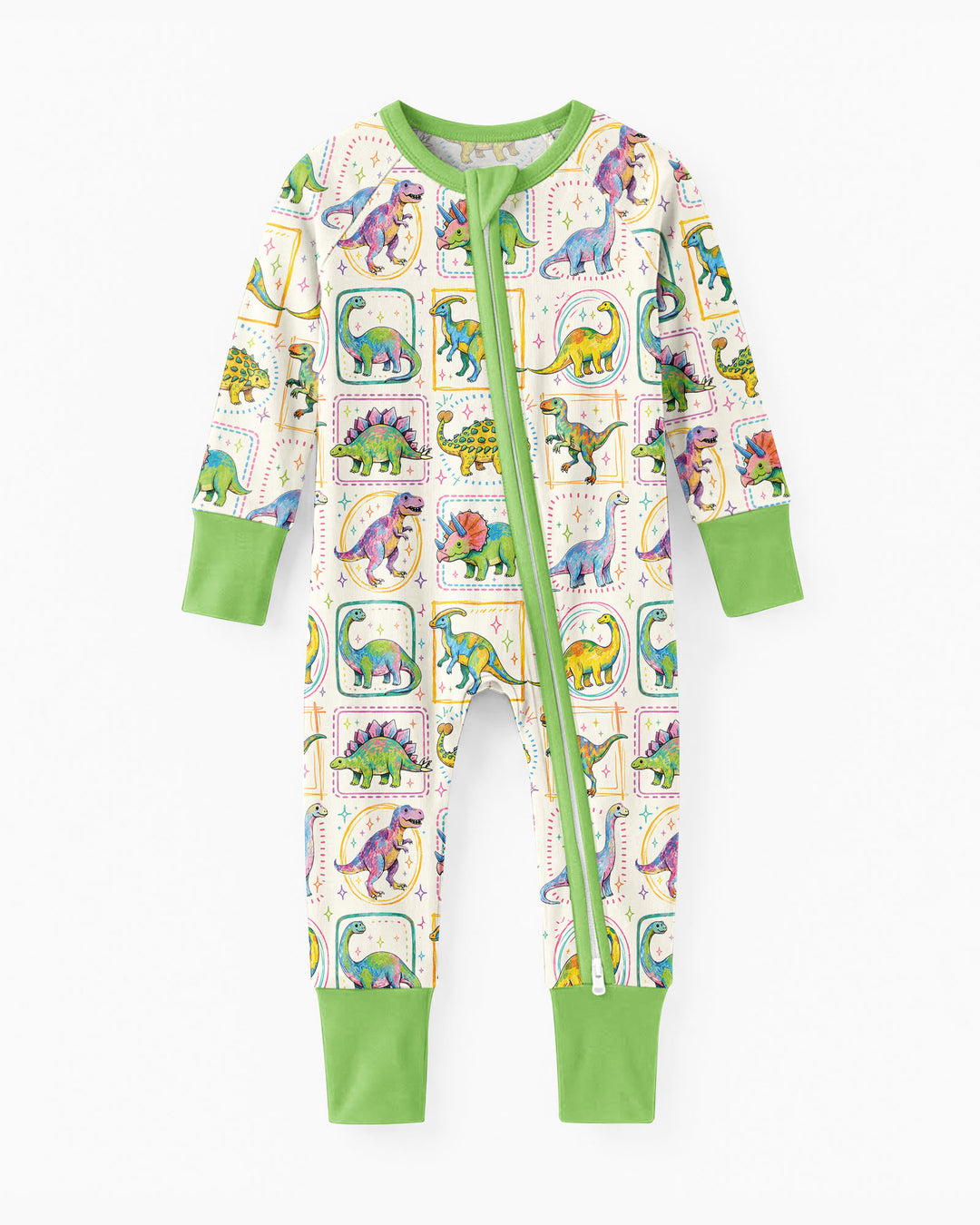 Whimsical Dinosaurs Bamboo Convertible Zippy