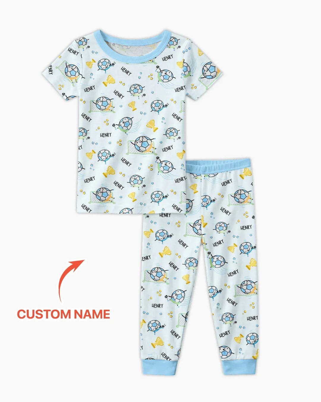 Zweiteiliges, kurzärmliges Pyjama-Set mit Marienkäfern