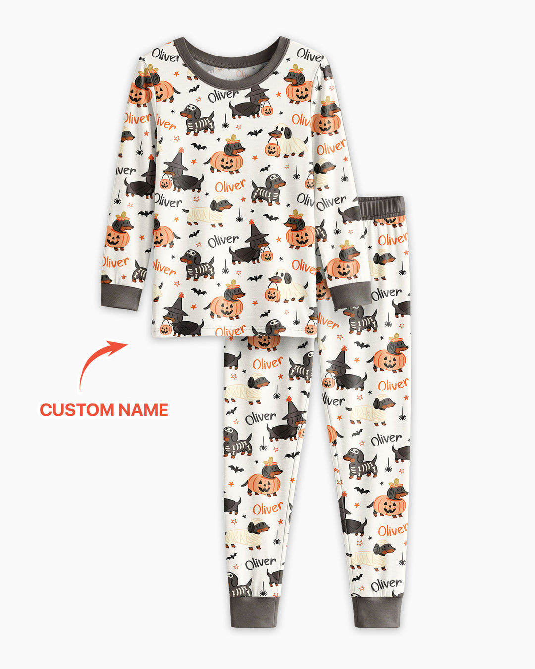 Conjunto de pijama de dos piezas de bambú con mangas largas, plantilla PERSONALIZADA