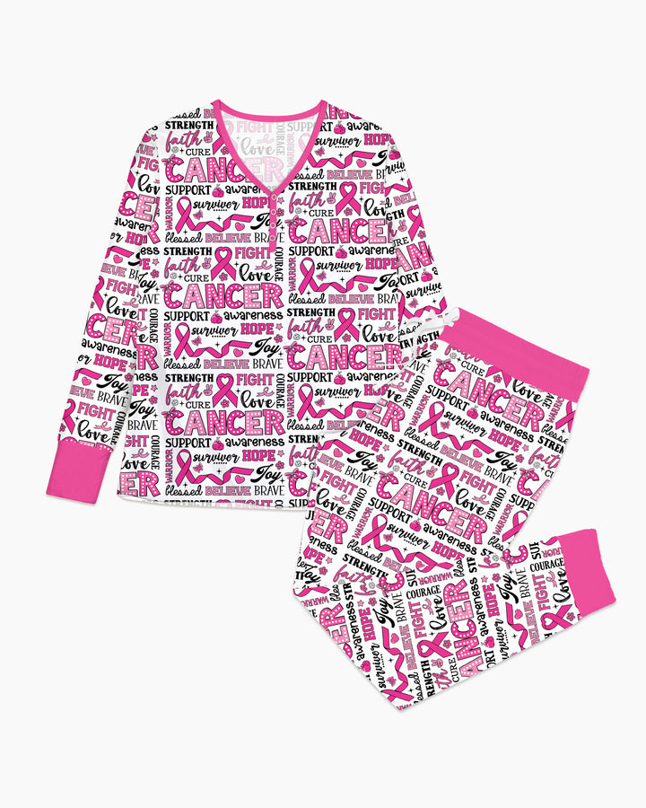 Strength in Pink Bamboo Women Pajama Set