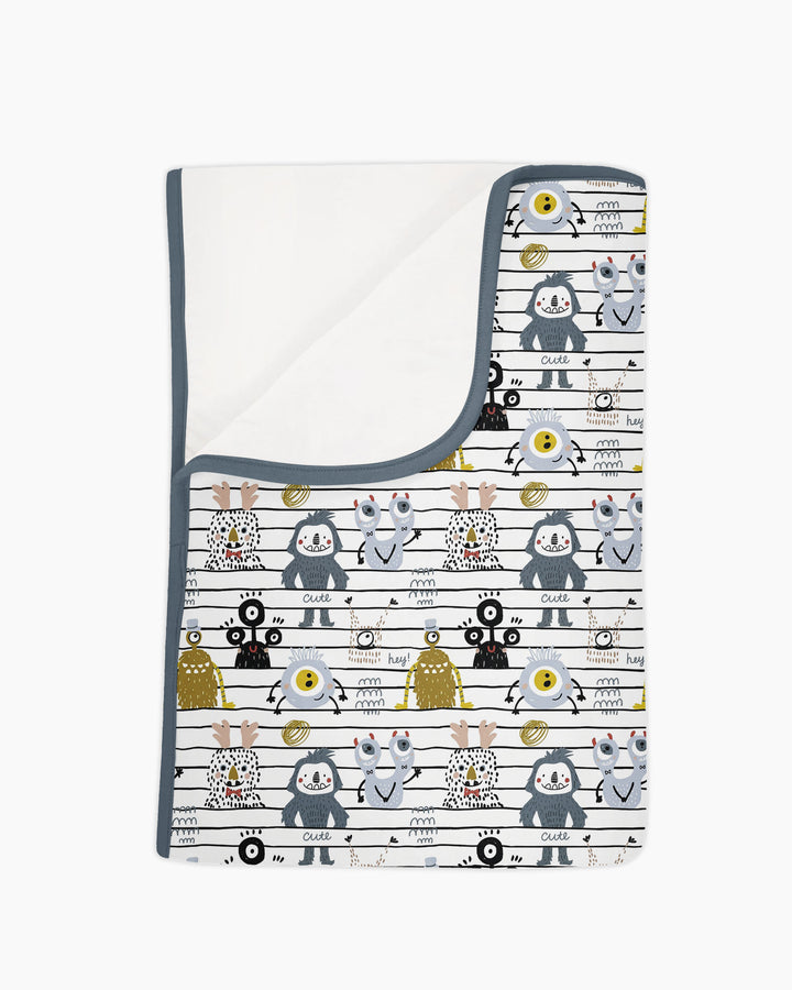Playful Monster Friends Bamboo Blanket
