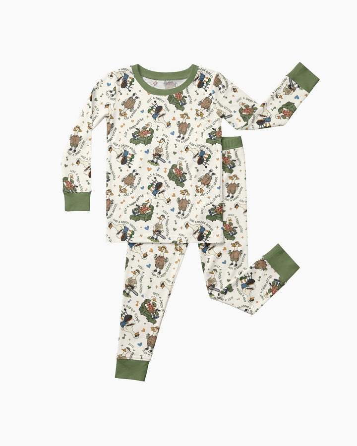 Just A Daddy Goose Family Matching Bamboo Two Piece Long Sleeve Pajama Set