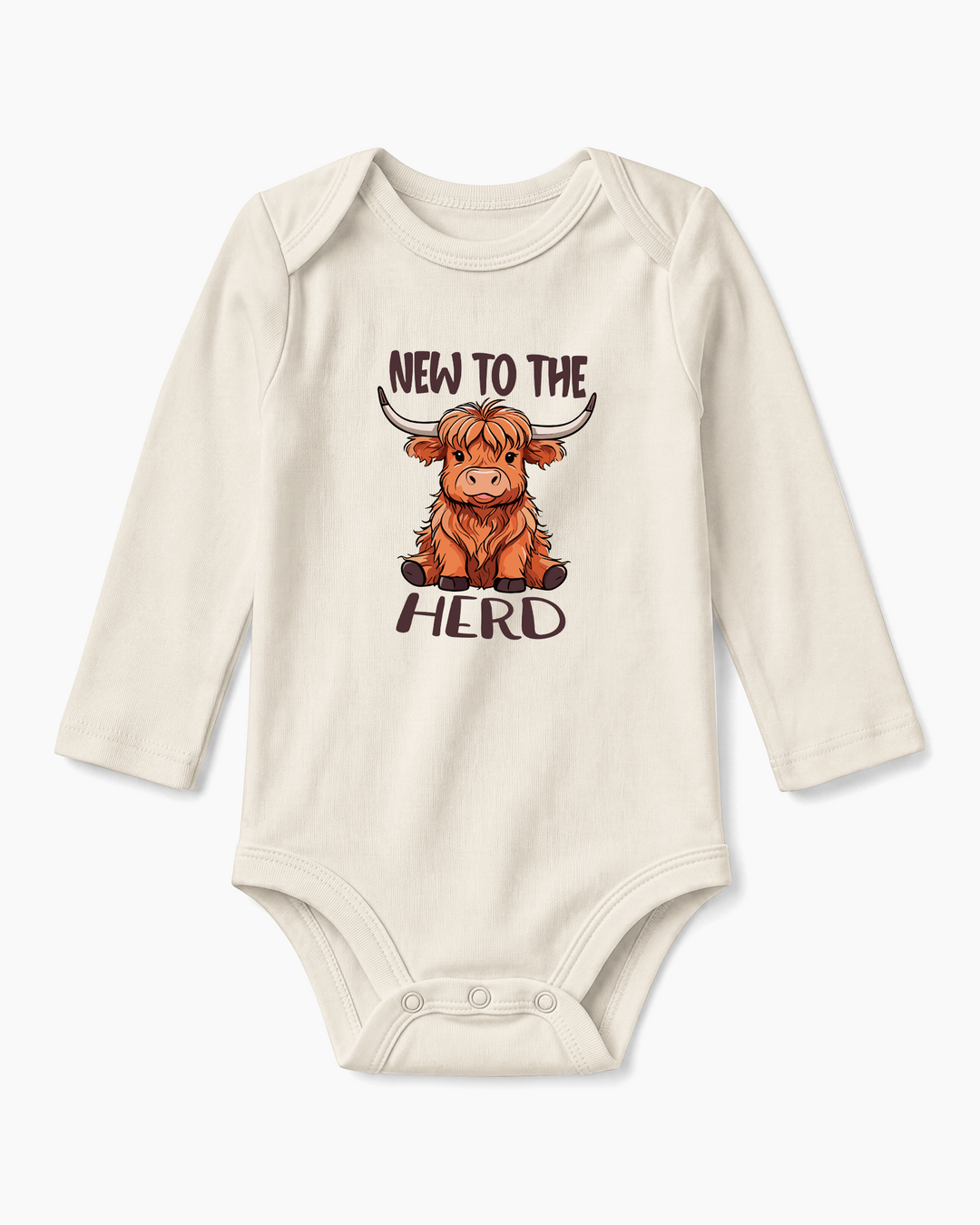 New to the Herd Highland Cow Baby Bamboo Bodysuit