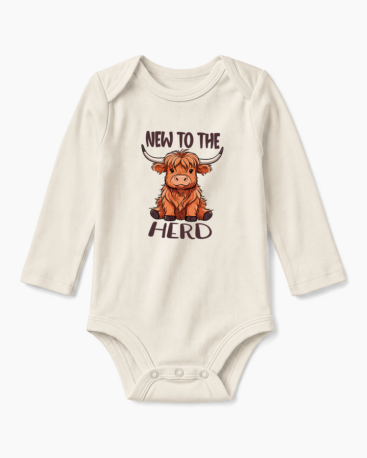 New to the Herd Highland Cow Baby Bamboo Bodysuit