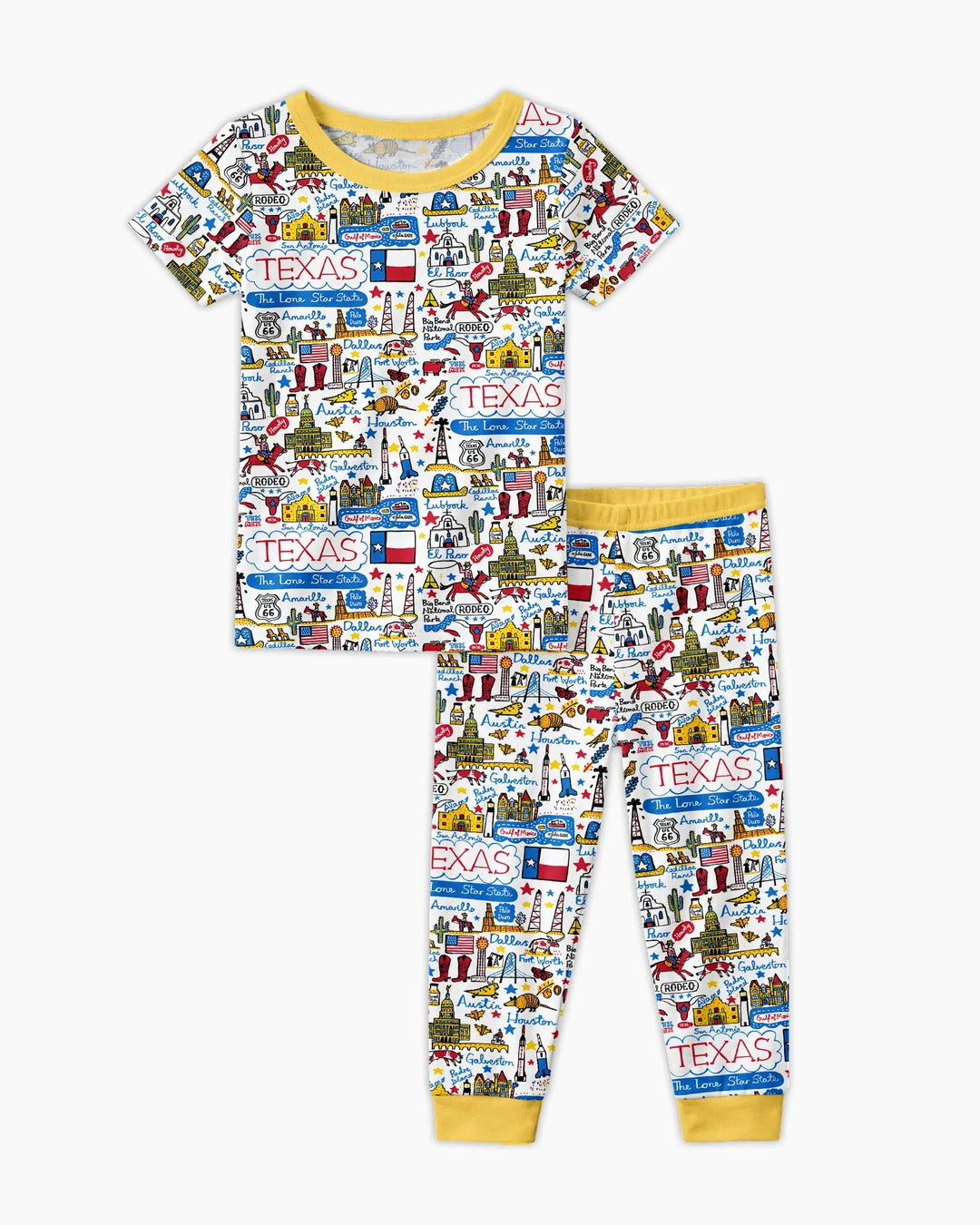 Lone Star State Bamboo Two Piece Short Sleeve Pajama Set
