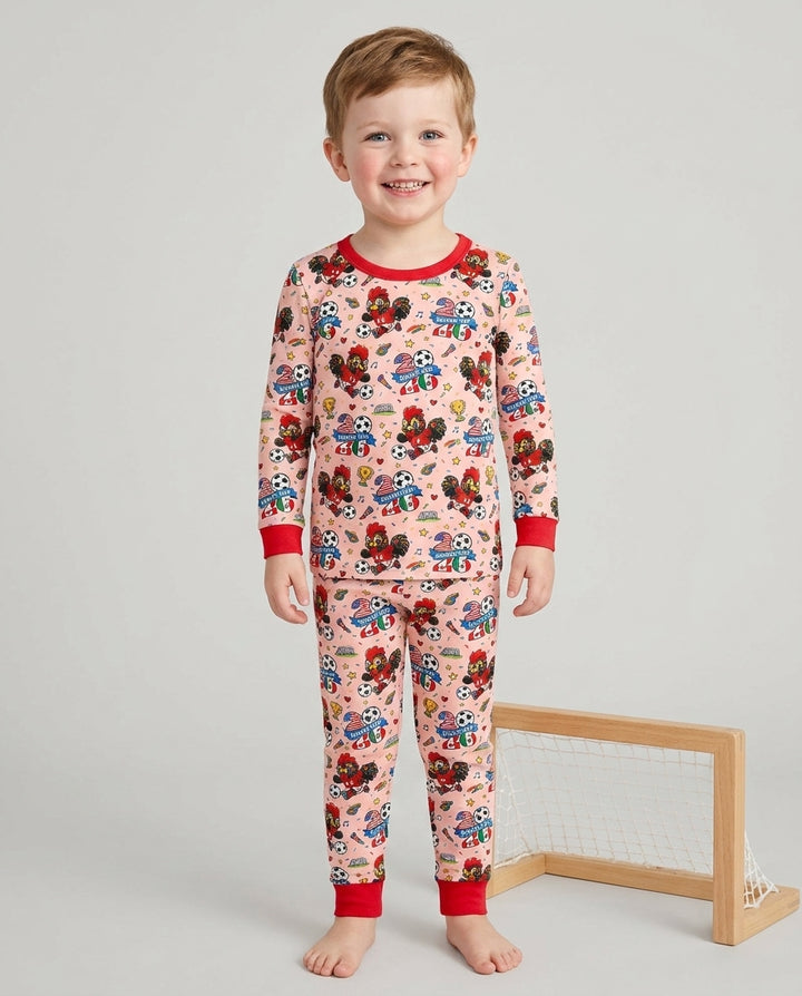 Conjunto de pijama de dos piezas de bambú con mangas largas, plantilla PERSONALIZADA