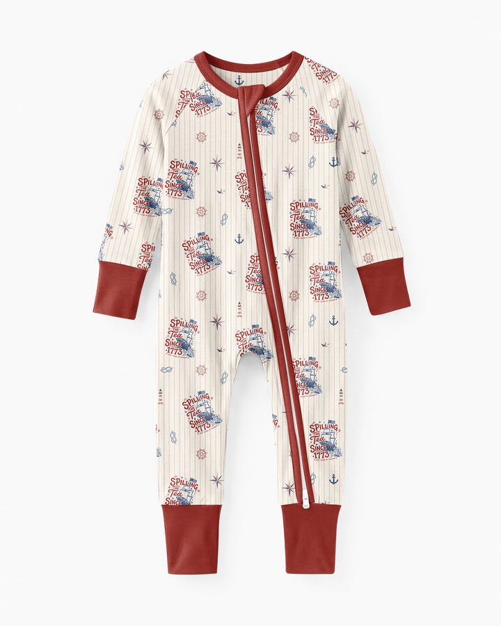 Spilling The Tea Since 1773 Family Matching Bamboo Convertible Zippy