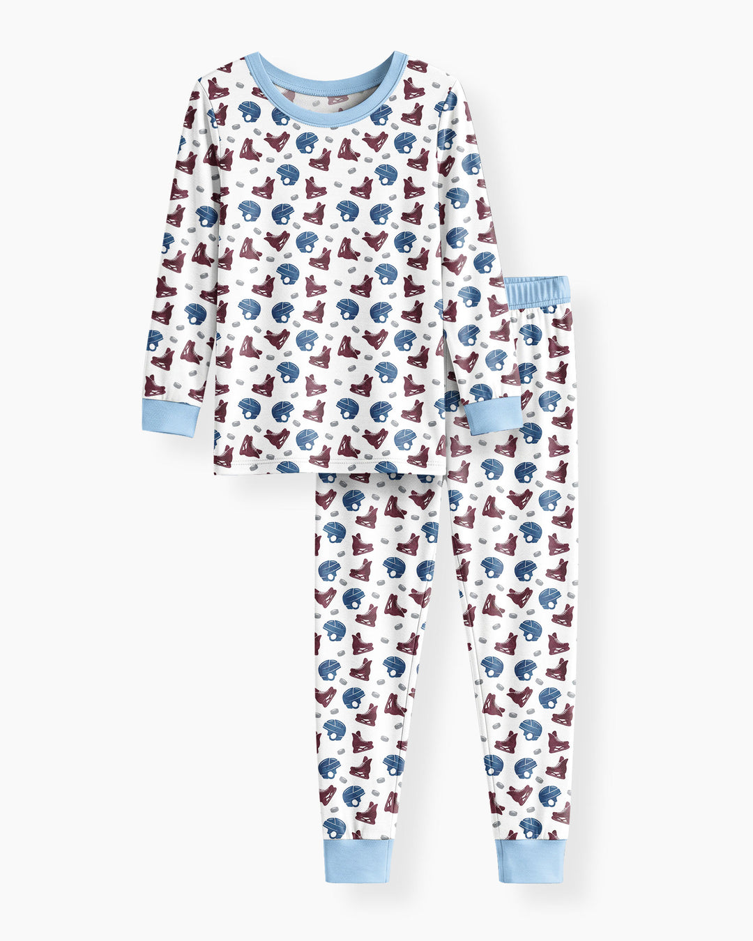 Ice Skating Bamboo Two Piece Long Sleeve Pajama Set