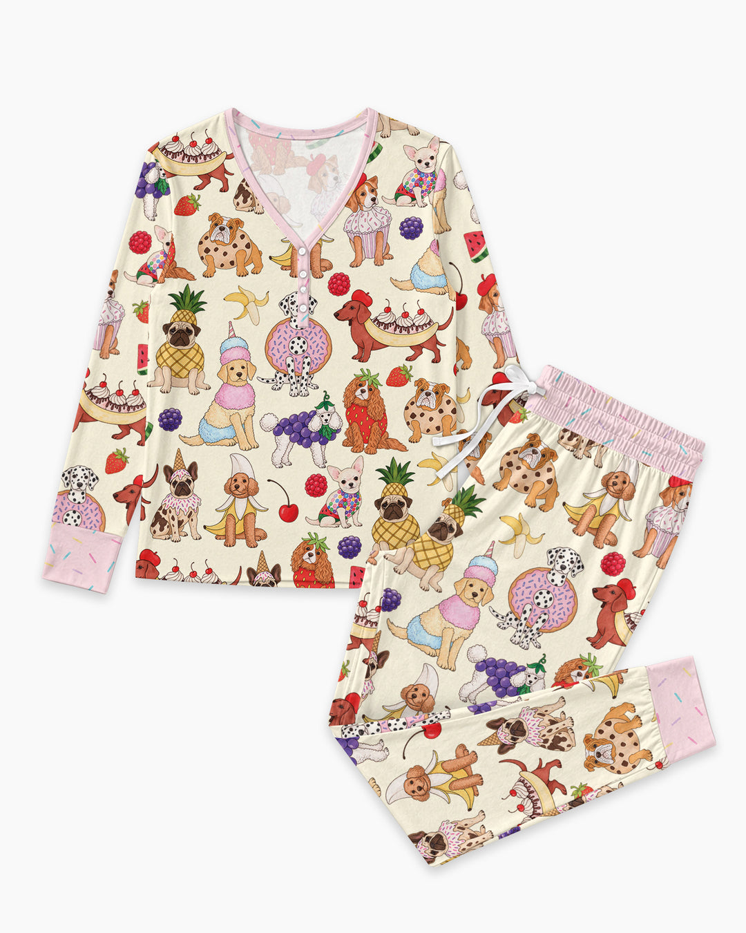 Sweet Treat Pups Bamboo Women Pajama Set