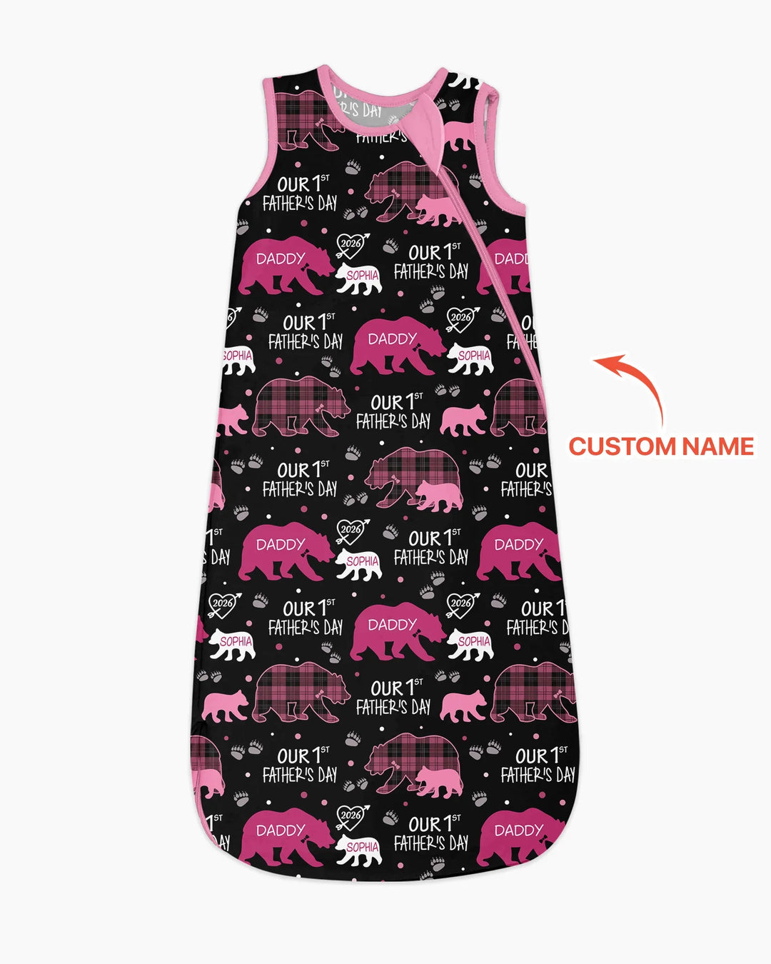 Our 1st Father's Day Daddy Bear & Me Matching Bamboo Sleep Bag