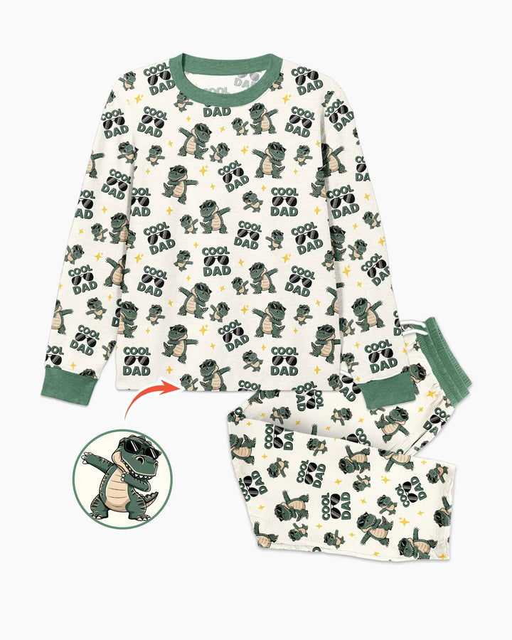 Cool Dino Daddy & Me Matching Bamboo Men's Pajama Set