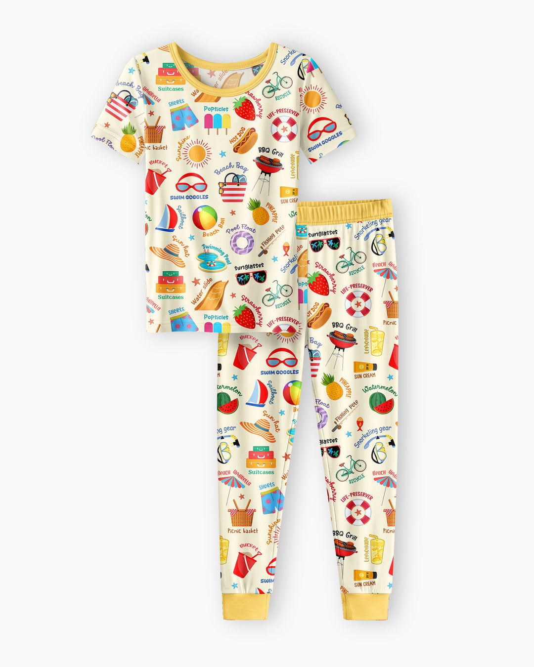 Zweiteiliges, kurzärmliges Pyjama-Set mit Marienkäfern