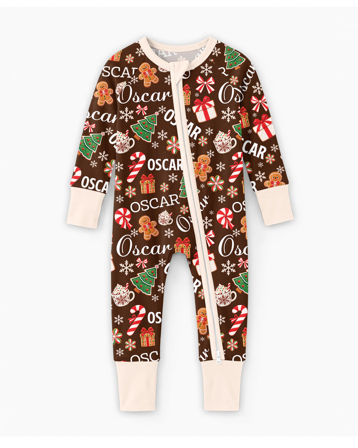 Merry Christmas Custom Name Bamboo Convertible Zippy