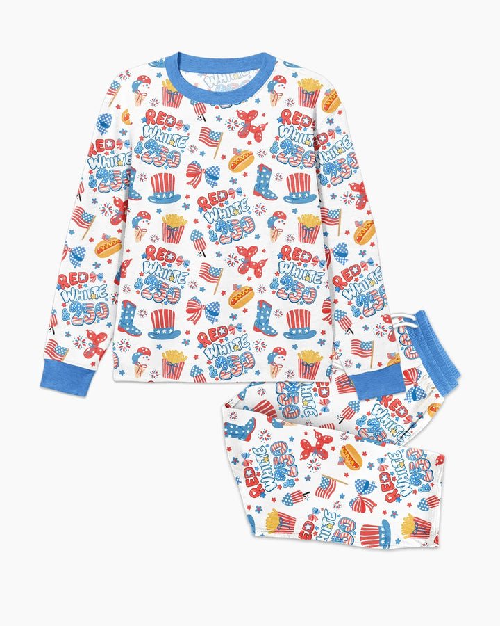 Red White & 250 Bamboo Men's Pajama Set