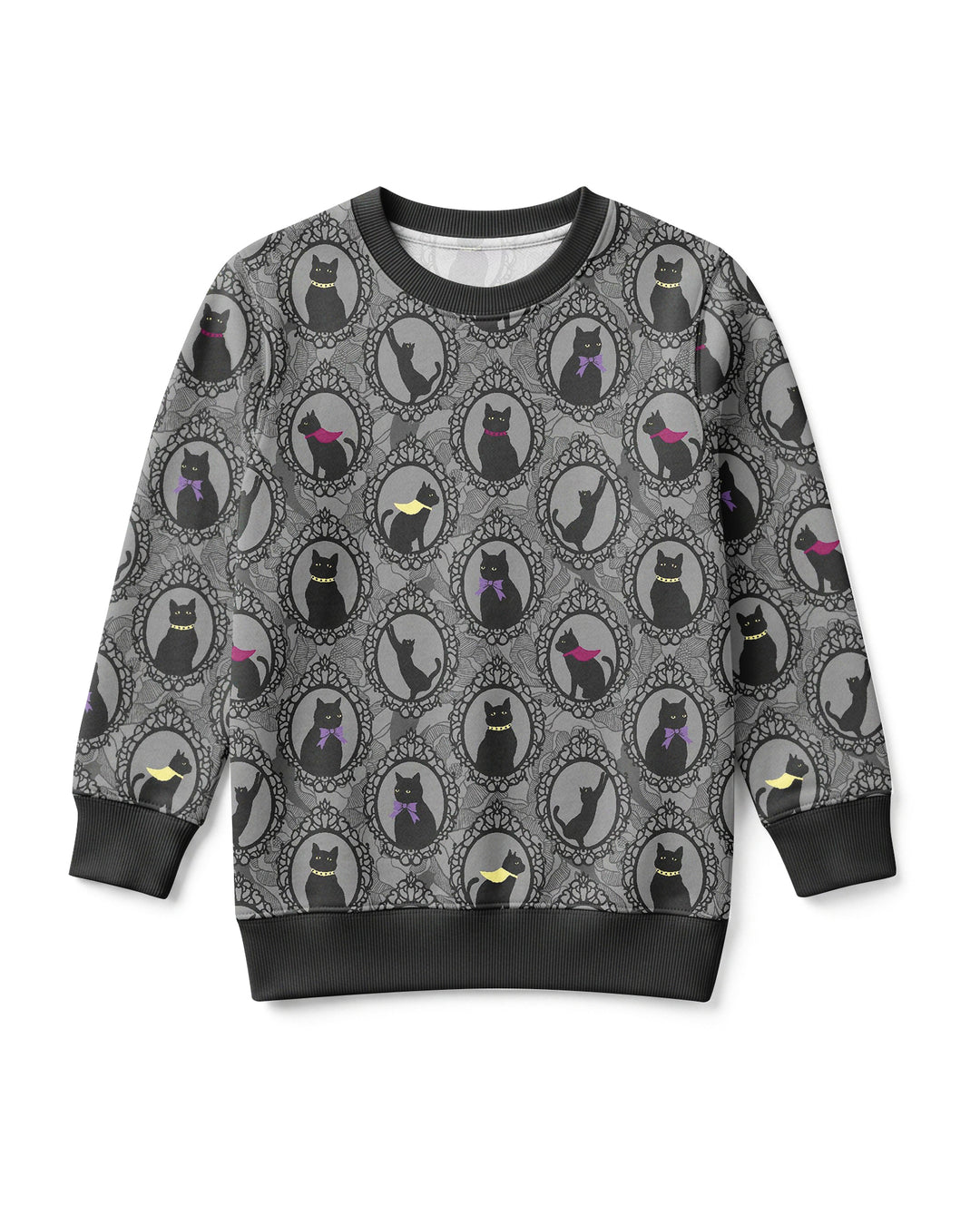 Midnight Cat Parade Bamboo Crewneck Sweatshirt