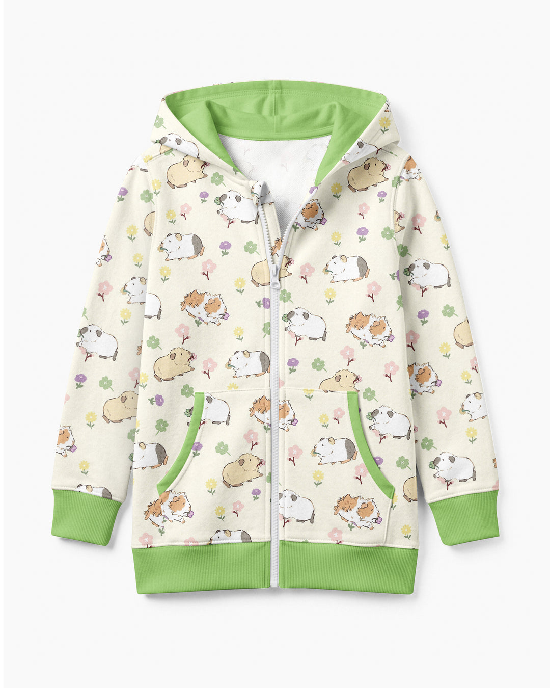 Guinea Pig Garden Bamboo Zip Hoodie