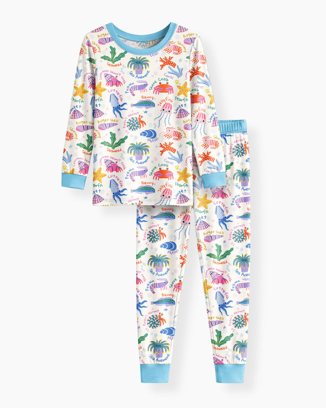 Tide Pool Pals Bamboo Two Piece Long Sleeve Pajama Set