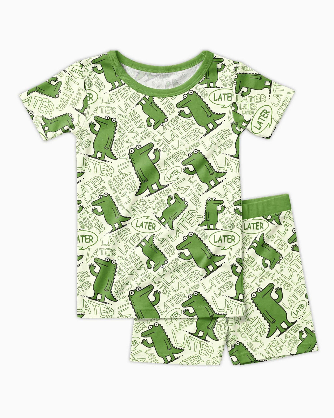 Schlafanzug-Set zweiteilig, kurze Ärmel, kurze Hose, Bambus
