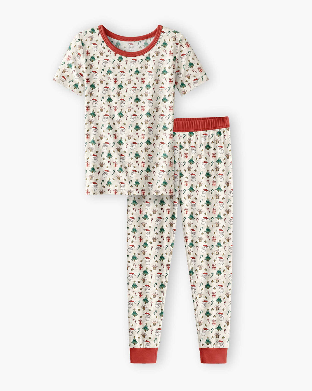 Conjunto de pijama de dos piezas de manga corta de bambú