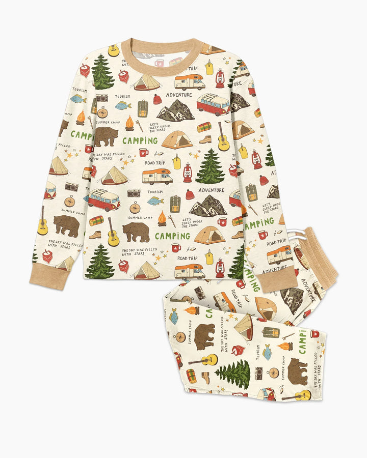 Outdoor Camping Adventure Family Matching Bamboo Men's Pajama Set