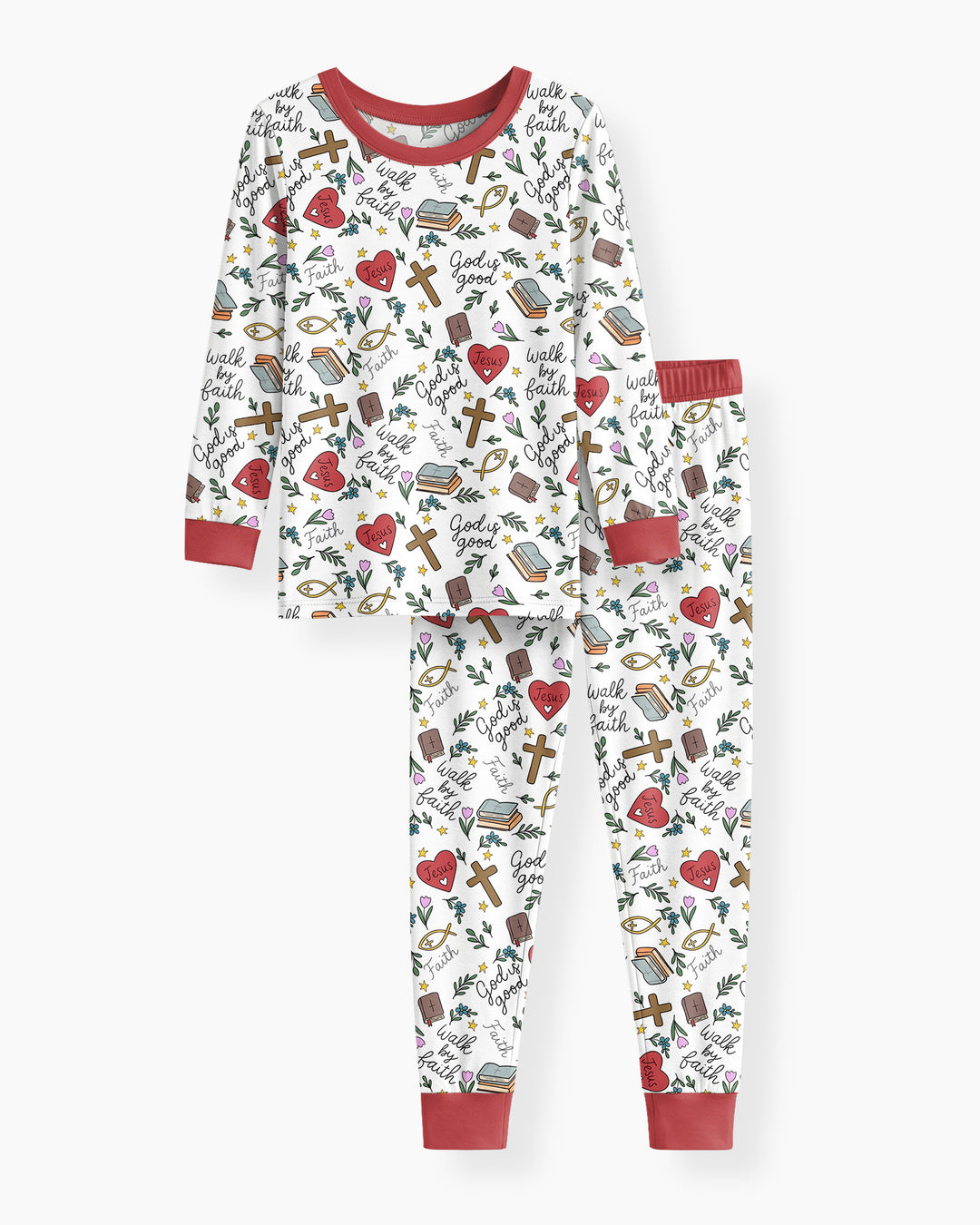 Conjunto de pijama de dos piezas de bambú con mangas largas, plantilla PERSONALIZADA