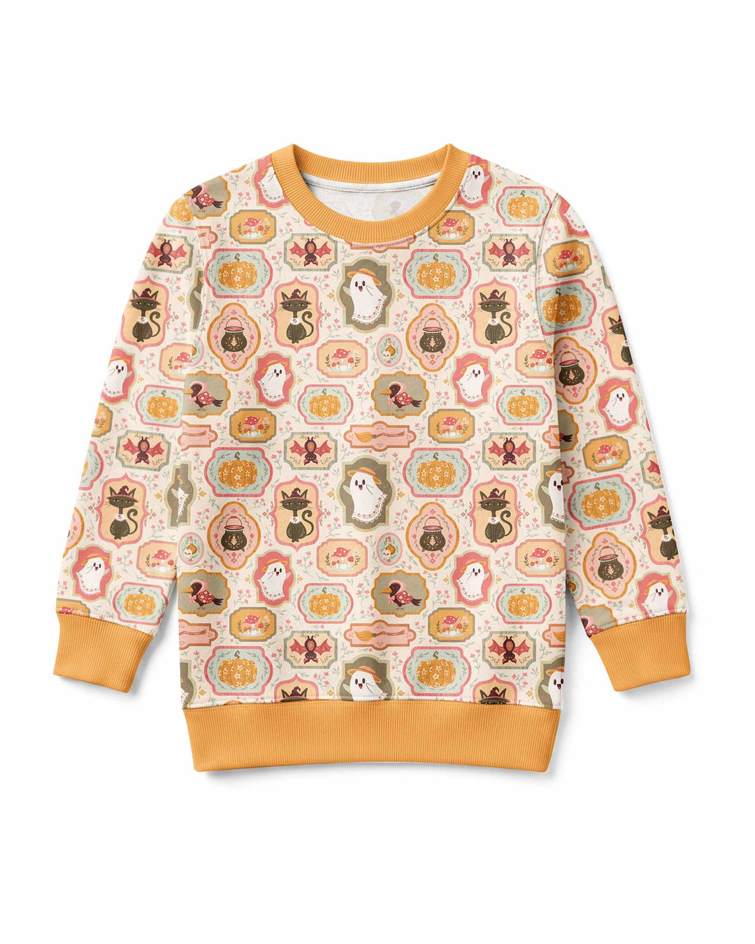 Cute Vintage Magical Cottage Style Halloween Bamboo Crewneck Sweatshirt