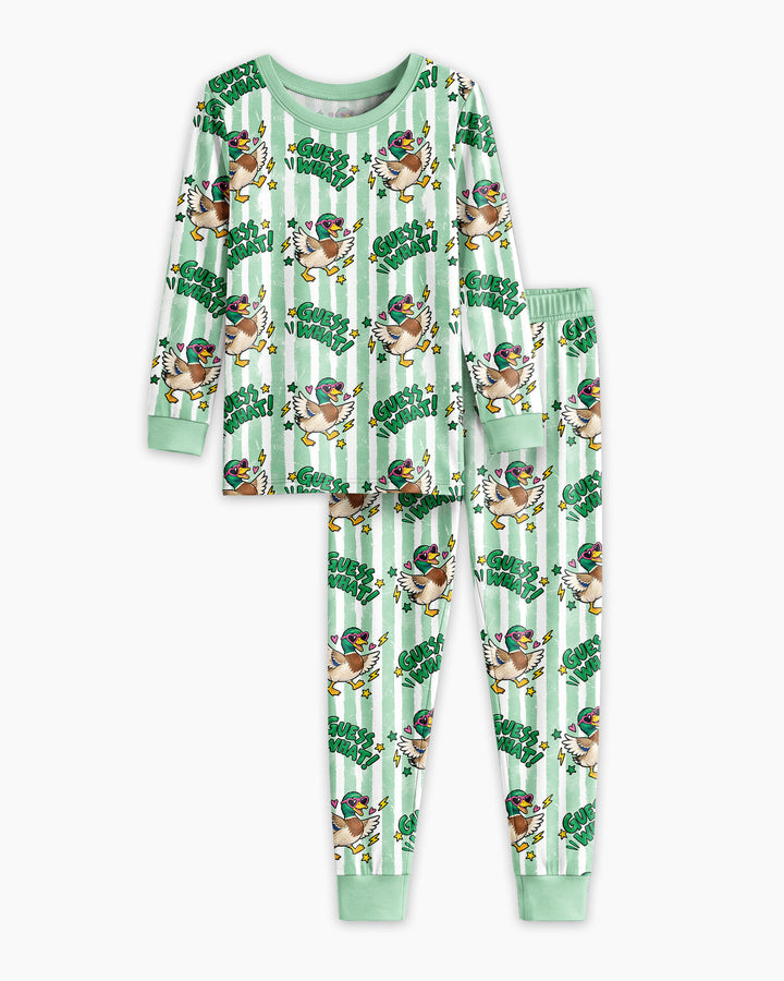 Guess What Mallard Butt Bamboo Two Piece Long Sleeve Pajama Set