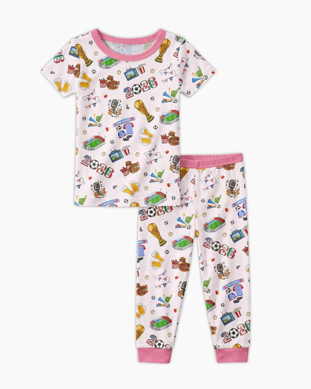 Soñando con el conjunto de pijama de dos piezas de manga corta de bambú The Cup