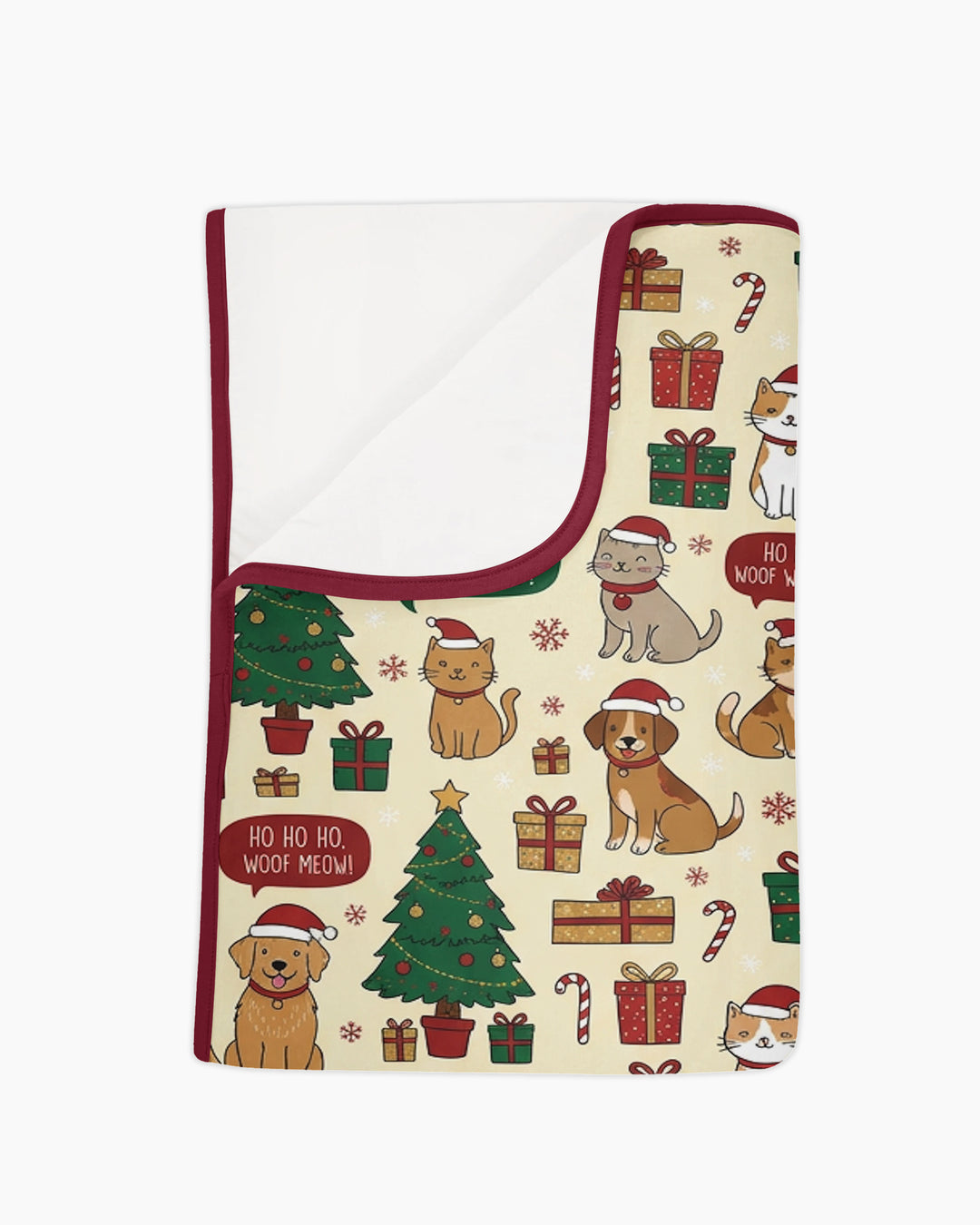 Merry Paws Christmas Bamboo Blanket