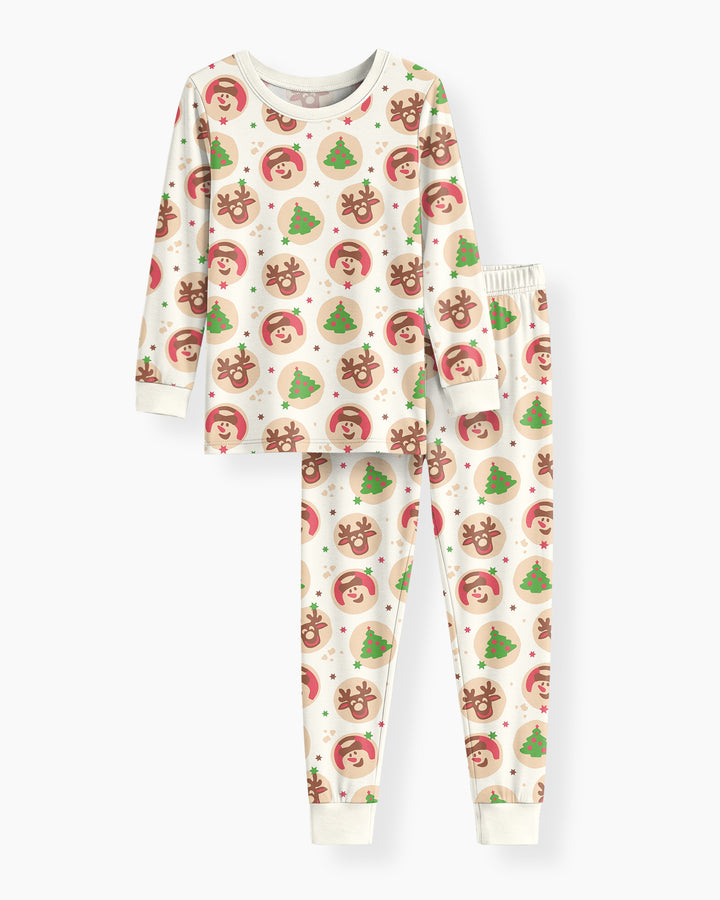 Holiday Cookie Party Family Matching Bamboo Two Piece Long Sleeve Pajama Set