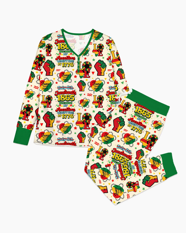 Juneteenth 1865 Because My Ancestors Weren't Free In 1776 Bamboo Women Pajama Set