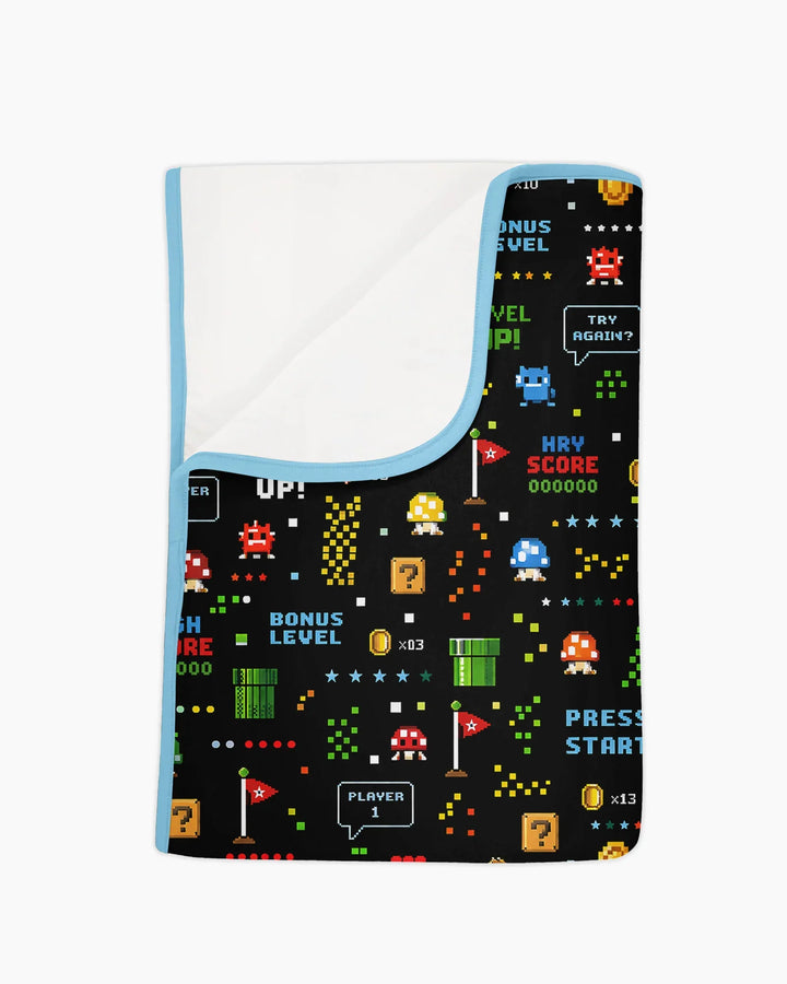 Pixel Game Lover Matching Bamboo Blanket