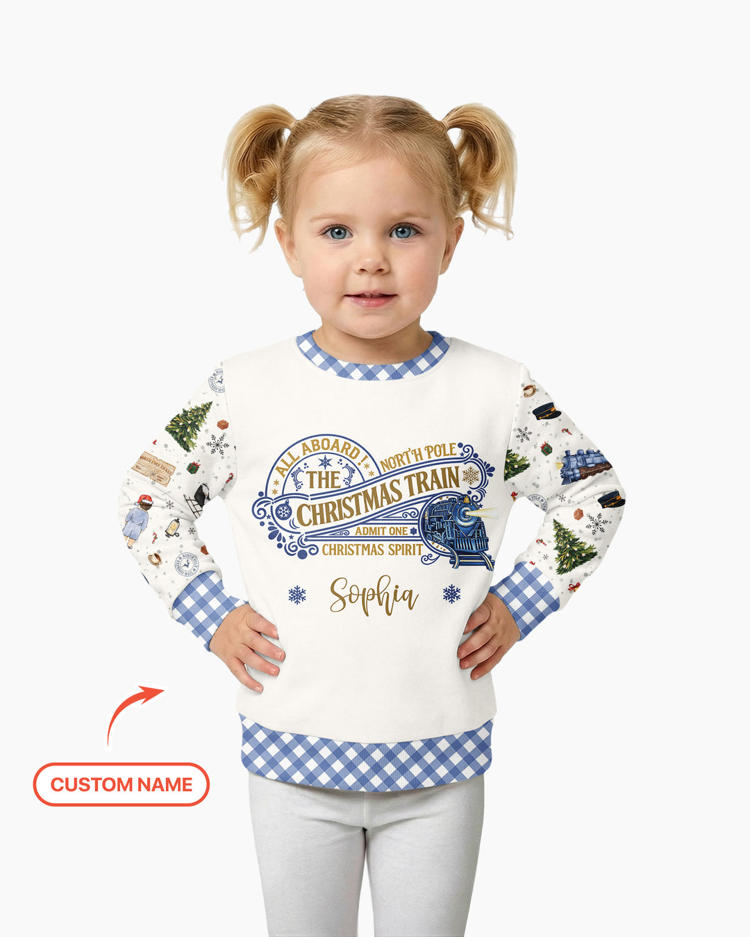 Custom Name North Pole Adventure Bamboo Crewneck Sweatshirt