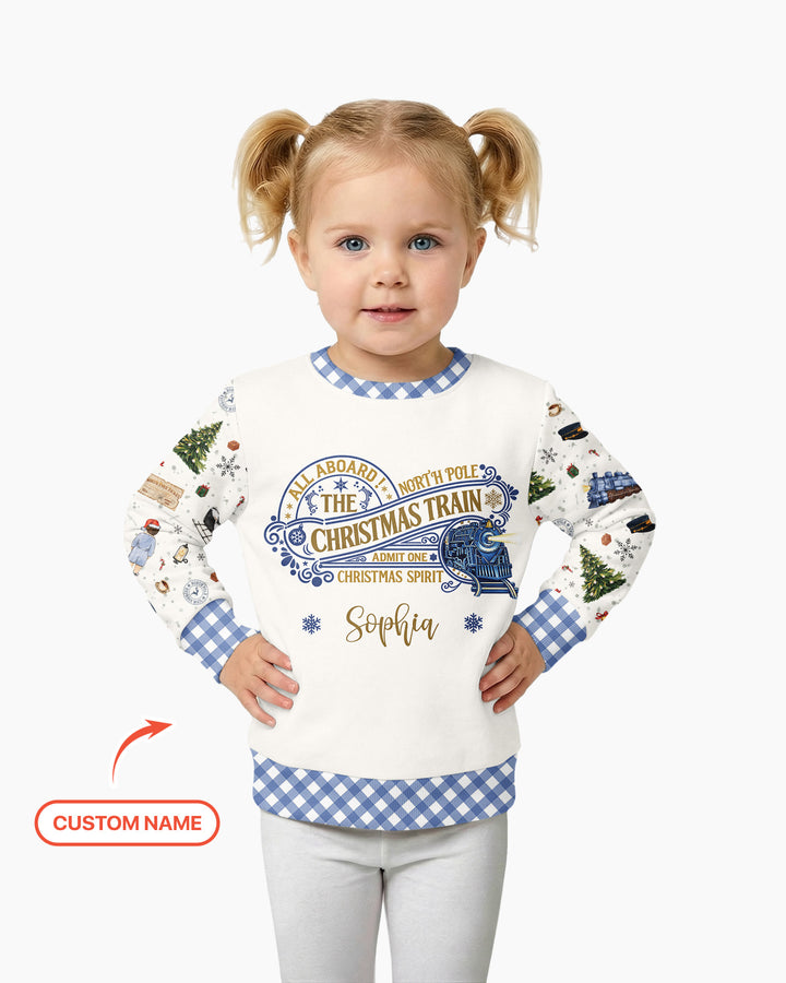 Custom Name North Pole Adventure Bamboo Crewneck Sweatshirt