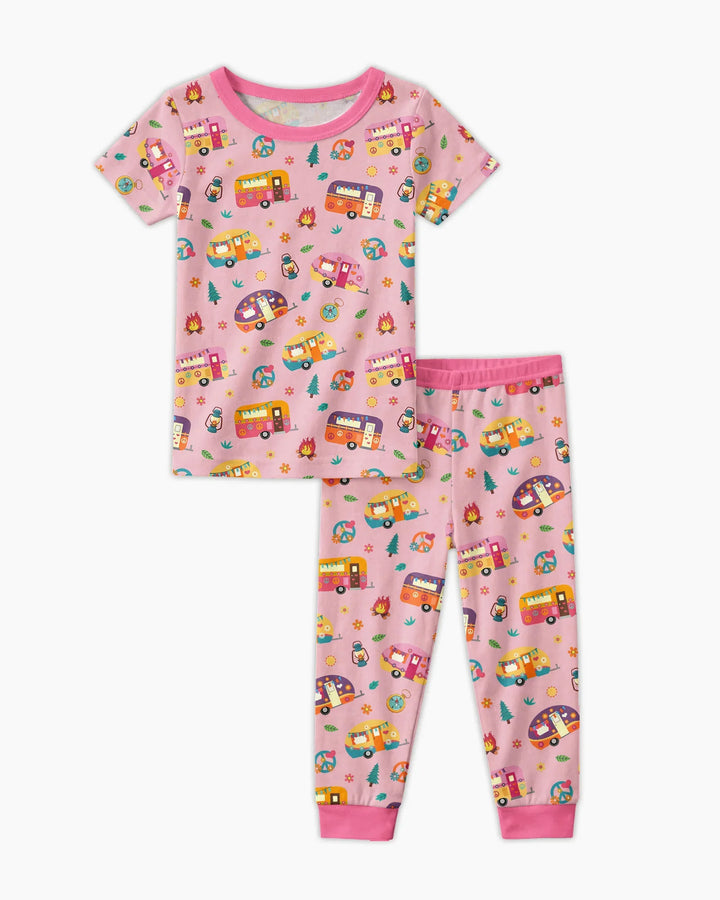 Zweiteiliges, kurzärmliges Pyjama-Set mit Marienkäfern
